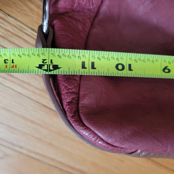 Stone Mountain Leather Handbag New Maroon/Brown - Picture 8 of 11